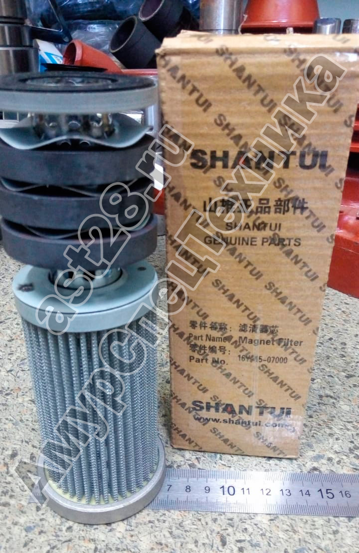 Фильтр трансмиссии магнитный на бульдозер Shantui (Шантуй) sd16  Komatsu (Коматсу) 16Y-15-07000